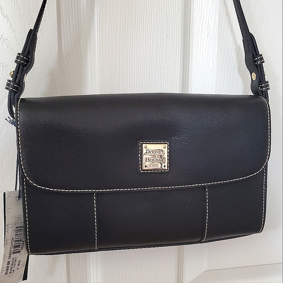 NWT New Dooney & Bourke Black Casey Clutch Handbag & Dust Bag (see descrip) - Picture 4 of 13